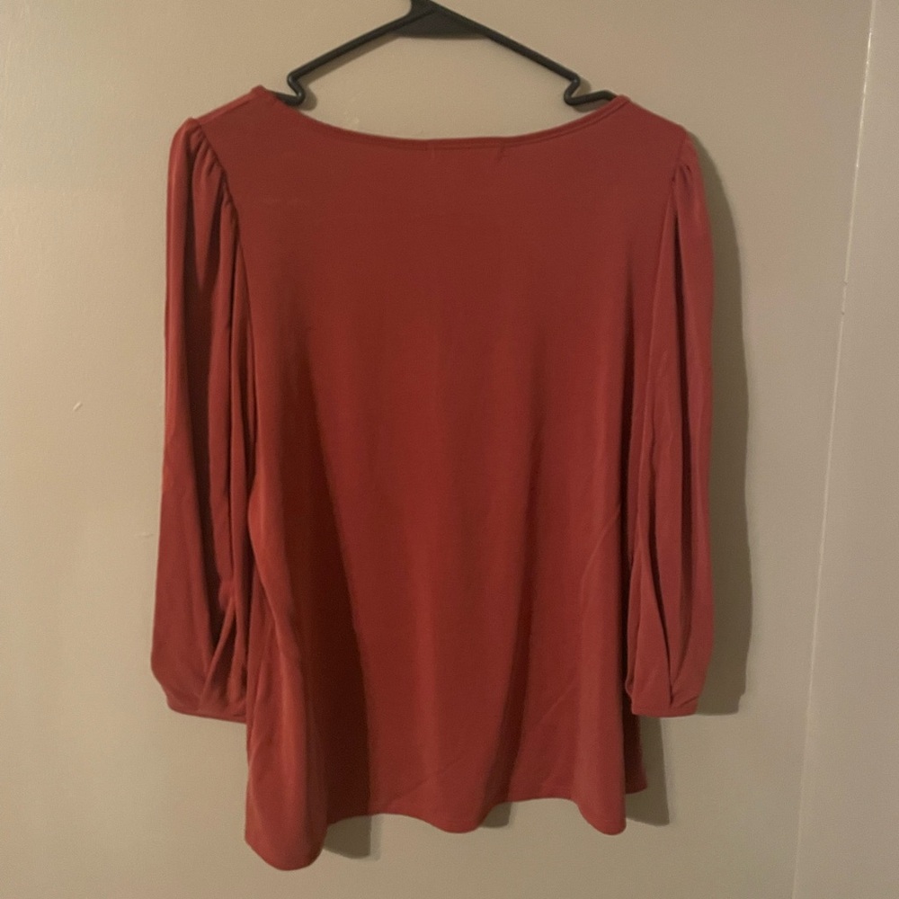 Women's Blouse - Rust Red - Picture 2 of 3